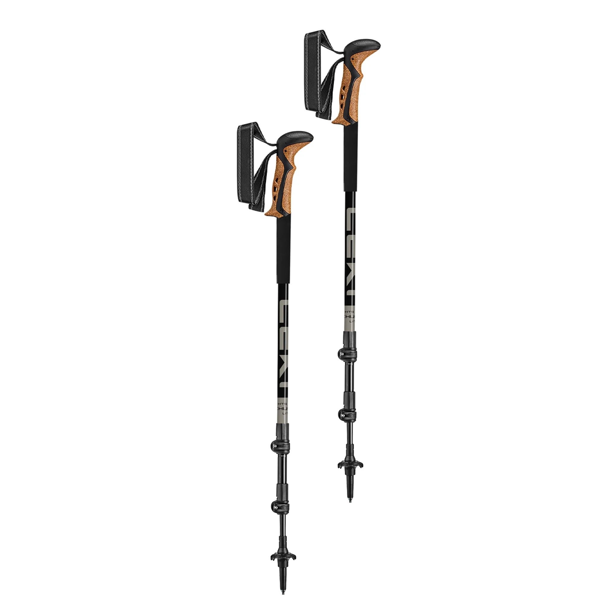 Leki Khumbu Lite Trekking Poles - Black and Pale Clay Light